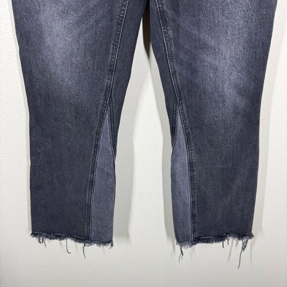 Abercrombie & Fitch Kick Flare Ultra High Rise Jeans Black Denim Size 29 8 Long - Picture 4 of 7
